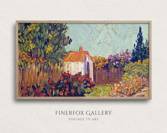 Samsung Frame TV Art | Van Gogh Flower Garden Landscape Painting | Vintage Vincent Van Gogh Art | Instant Download