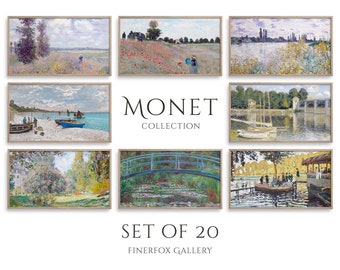 Samsung Frame TV Art 20 PACK | Monet Olieverfschilderij Ultimate Collection | Claude Monet Kunst Set | Instant download | TS103