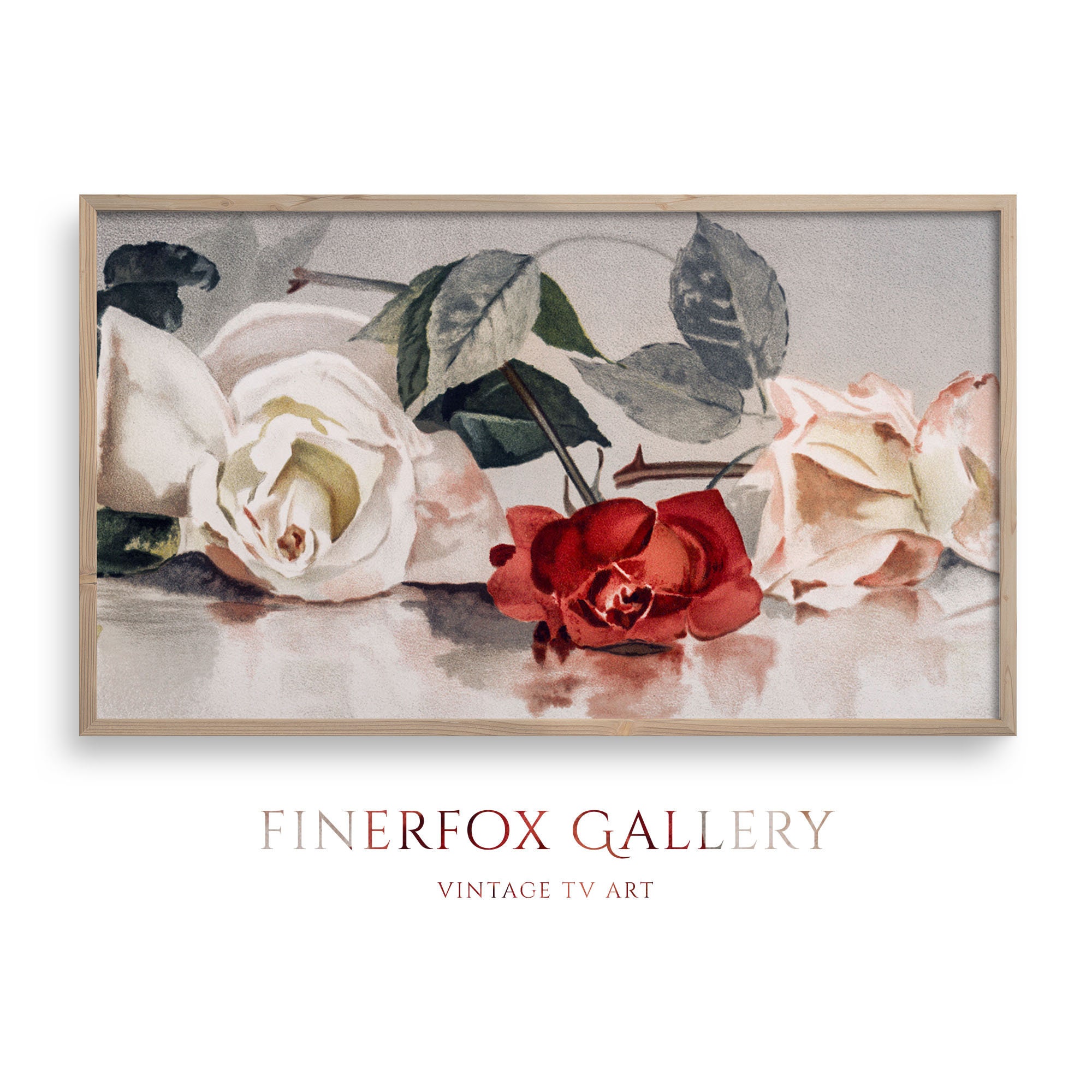 Digital Prints Samsung Frame TV Art Valentine's Day Vintage Roses Art