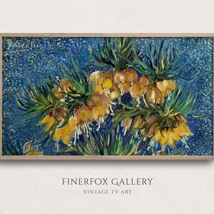 Samsung Frame TV Art | Vintage Van Gogh Dark Flower Still Life Painting | Vintage Samsung Art | Digital Download