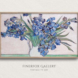Samsung Frame TV Art | Van Gogh Iris Flowers in Vase Still Life Painting | Vintage Vincent Van Gogh Art | Instant Download