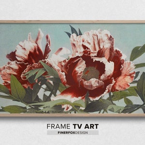Samsung Frame TV Art | Vintage Flower Painting #7 | Japanese Art |  Vintage Samsung Art | Digital Download