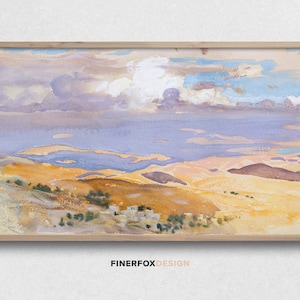 Samsung Frame TV Art | Vintage Summer Coast Painting | From Jerusalem (1905) by Sargent |  Vintage Samsung Art | Digital Download