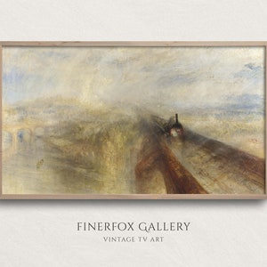 Samsung Frame TV Art | Vintage Railway Bridge Landscape Painting by Turner | Digital Download | T129