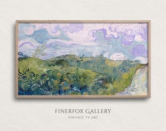 Samsung Frame TV Art | Van Gogh Green Meadows Landscape Painting | Vintage Vincent Van Gogh Art | Instant Download
