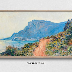 Samsung Frame TV Monet Art | Summer Coastal Mountain Path Landscape Painting by Monet | 4K Digital Download