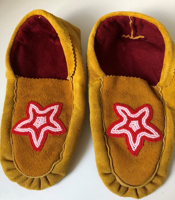 Native American Moose Hide Beaded Moccasins Native American Arts