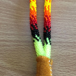 Llavero de pulsera con cuentas de nativos americanos - Artes y artesanías de nativos americanos - Abalorios - Arte indígena - Hecho en Canadá - Local
