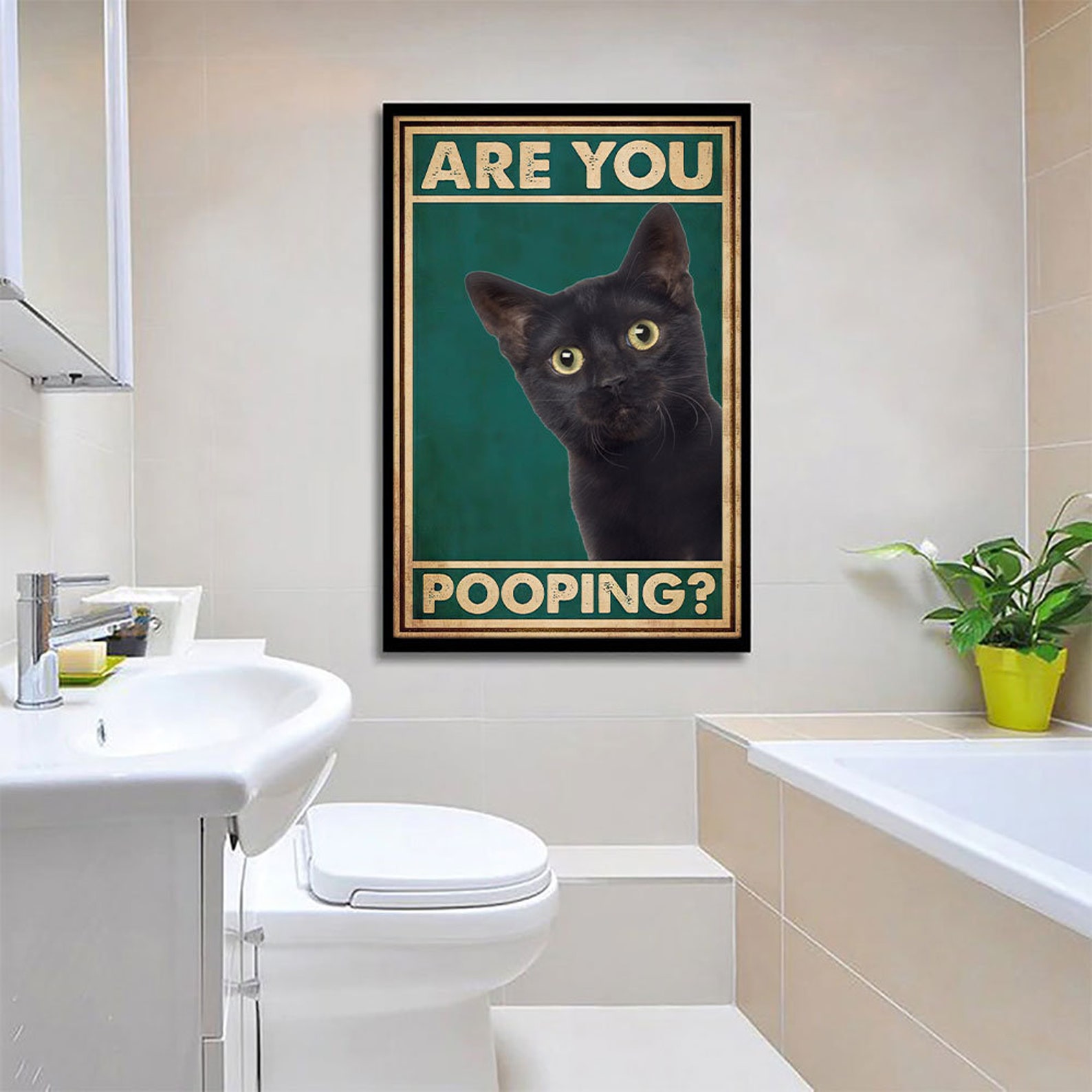 Love Cats Poster Are You Pooping Poster Cat Bathroom Poster Etsy Canada