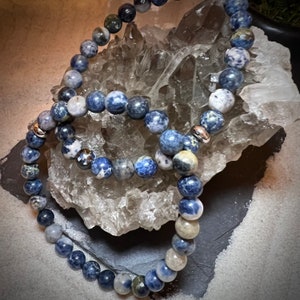 Scorzalite Spinel / Muscovite / Pegmatite Bracelet