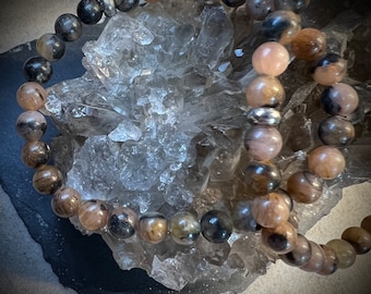 6mm Chiastolite bracelet