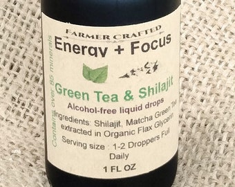 Shilajit & Matcha Energy + Focus Alcohol-Free Tincture
