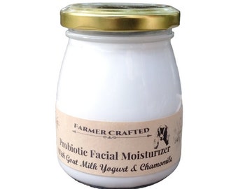 Probiotic Facial Moisturizer with Goat Milk Yogurt & Chamomile 7 fl oz zero waste beyond organic chemical-free eco Microbiome Skincare