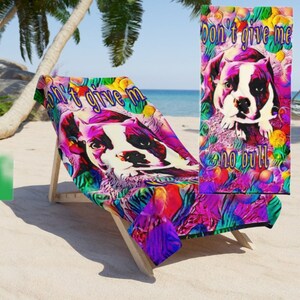 Pitbull Puppy Beach Towel Pitbull Puppy Beach Towel