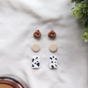 Clay earrings| stud clay earrings| handmade clay earrings|stud earrings| boho clay earrings| stud earrings| clay earring pack| clay earrings
