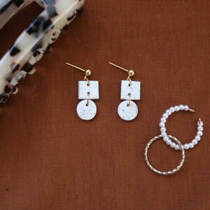 Clay earrings|Handmade clay earrings| clay earring dangle| dangle clay earrings| handmade polymer clay earrings| trendy handmade earrings