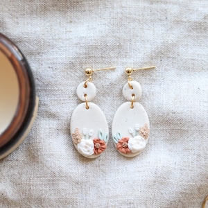Boho clay earrings|boho polymer clay|boho polymer clay jewelry| boho Bouquet|boho polymer clay earrings| wedding earrings| handmade earring