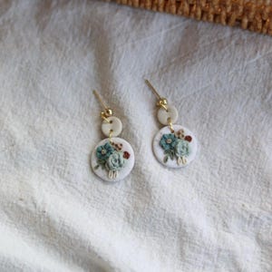 handmade clay earrings/ floral polymer clay earrings / bridal earrings/ flower earrings / clay earrings/ trending earrings/ gifts for her