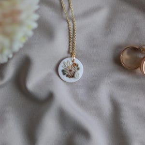 polymer clay necklace/ statement jewelry/ handmade floral necklace/ flower necklace/ handmade polymer clay jewelry/ wedding necklace