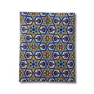 Traditional Geometric Floral Design Persian Ceramic Tile (extra large)