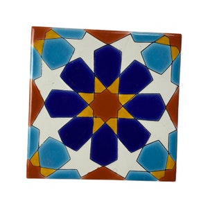 Handmade Traditional Design Persian Ceramic Tile (medium)