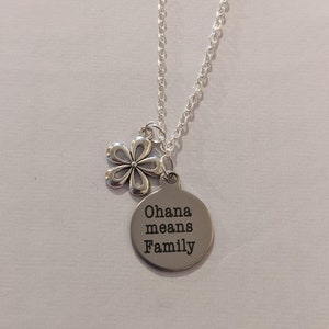 Disney ohana means family necklace shop
