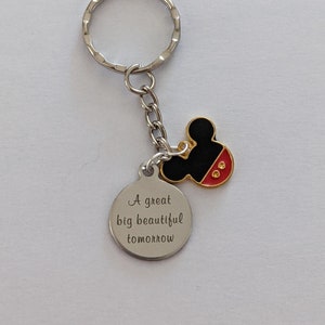 A Great Big Beautiful Tomorrow, Disneyworld Keyring, Disneyland Keyring, Disney Ride, Theme Park, Carousel of Progress, Gift Disney Keyring