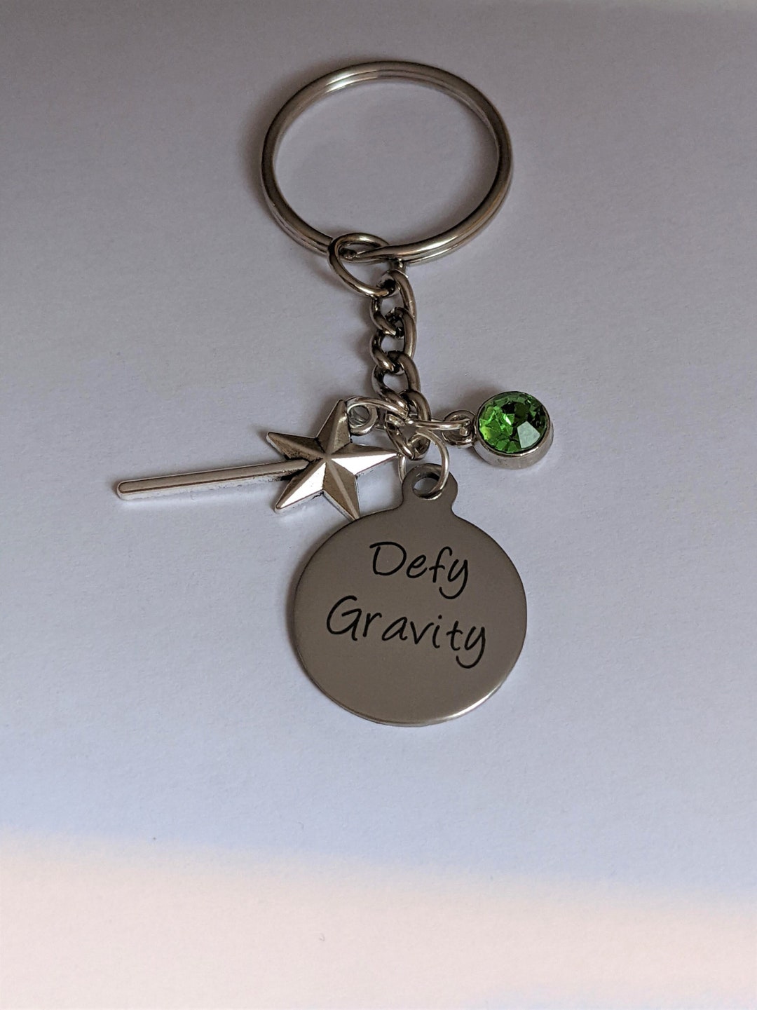 Wicked The Musical Defy Gravity Necklace, Muscal Keyring, Wicked Keychain, Personalised, Wicked Musical Lyrics, Elpheba, Wizard of Oz, Gift