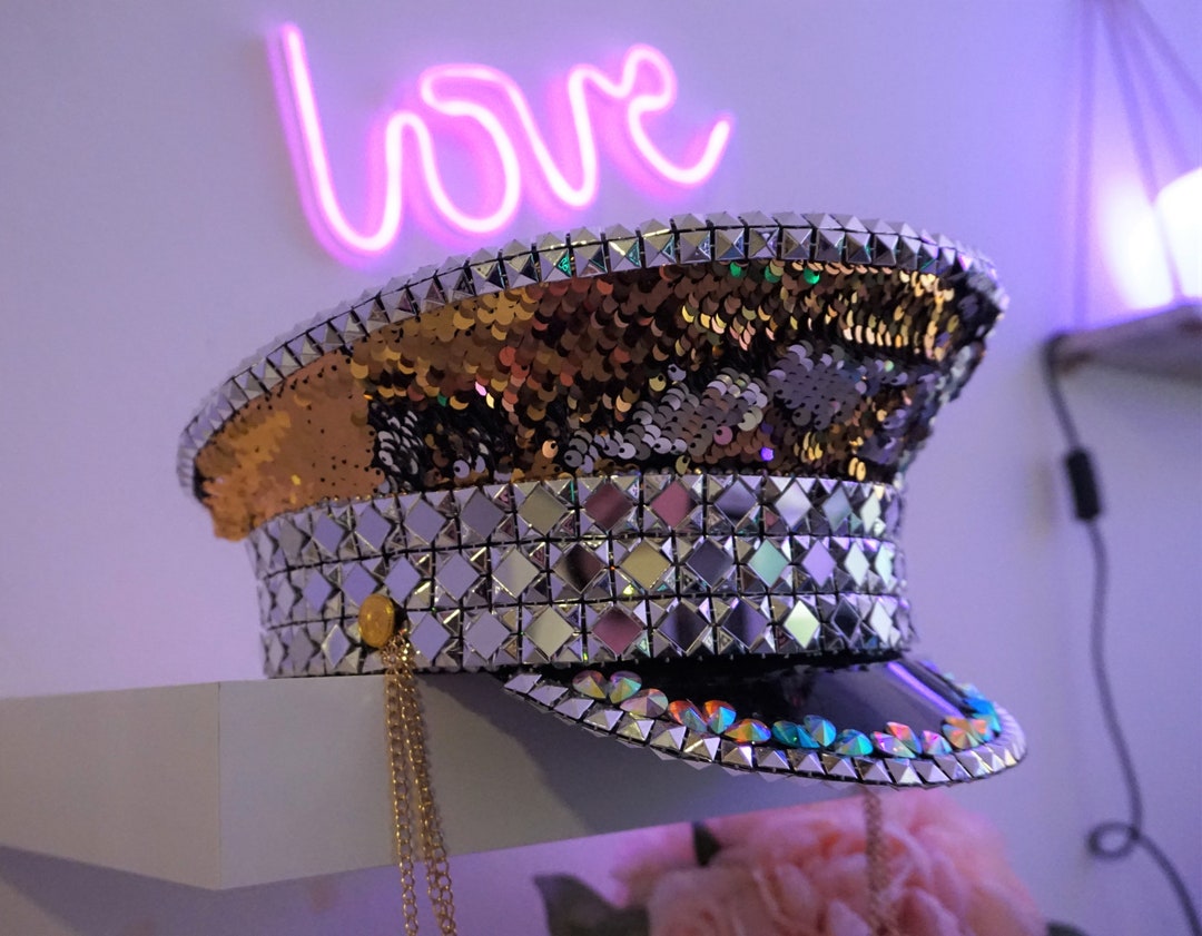 Custom Rave Hats Festival Hat // Captain Hat // Rave Hat // Party Hat // Burning Man Hat ...