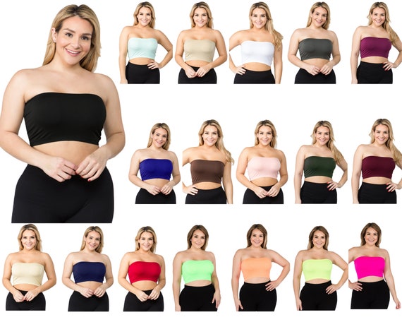 Seamless Solid Plain Layering Tube Top regular and Plus Size
