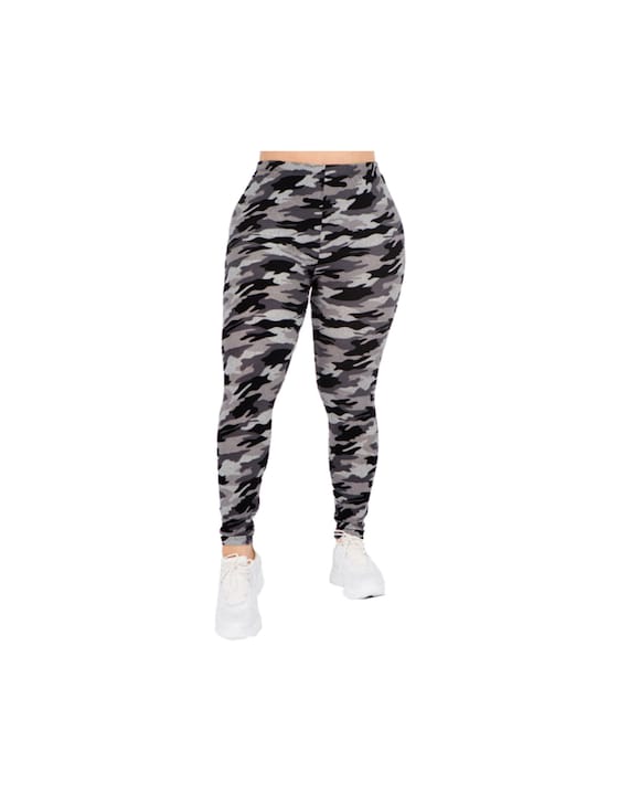 Buy Women's Plus Size Black Camo Print Leggings Online in India 