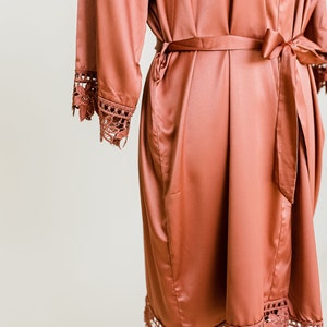 Satin Bridesmaid Wedding Robes, Bridal party robe, Bridesmaids&#39; gifts, Proposal Box, Bridal party robes, Plus size, Getting ready outfit