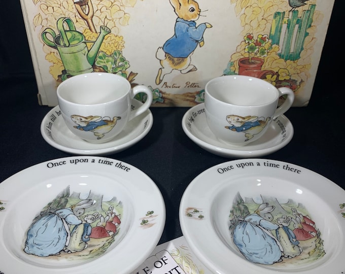 Wedgwood, Peter Rabbit Childrens Tea Set Etsy