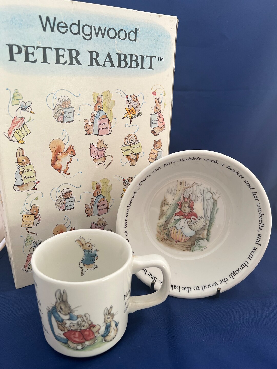Wedgwood Vintage Peter Rabbit Two Piece Set boxed - Etsy