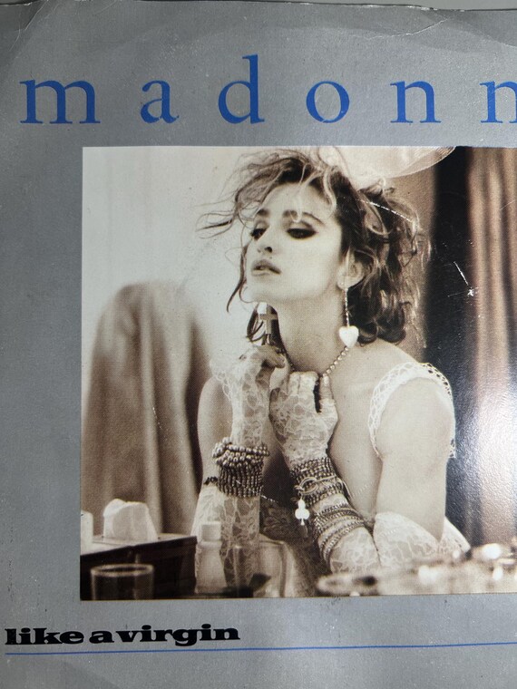 Madonna, Like A Virgin, BLUE LABEL, 7” Vintage Single Record - Etsy