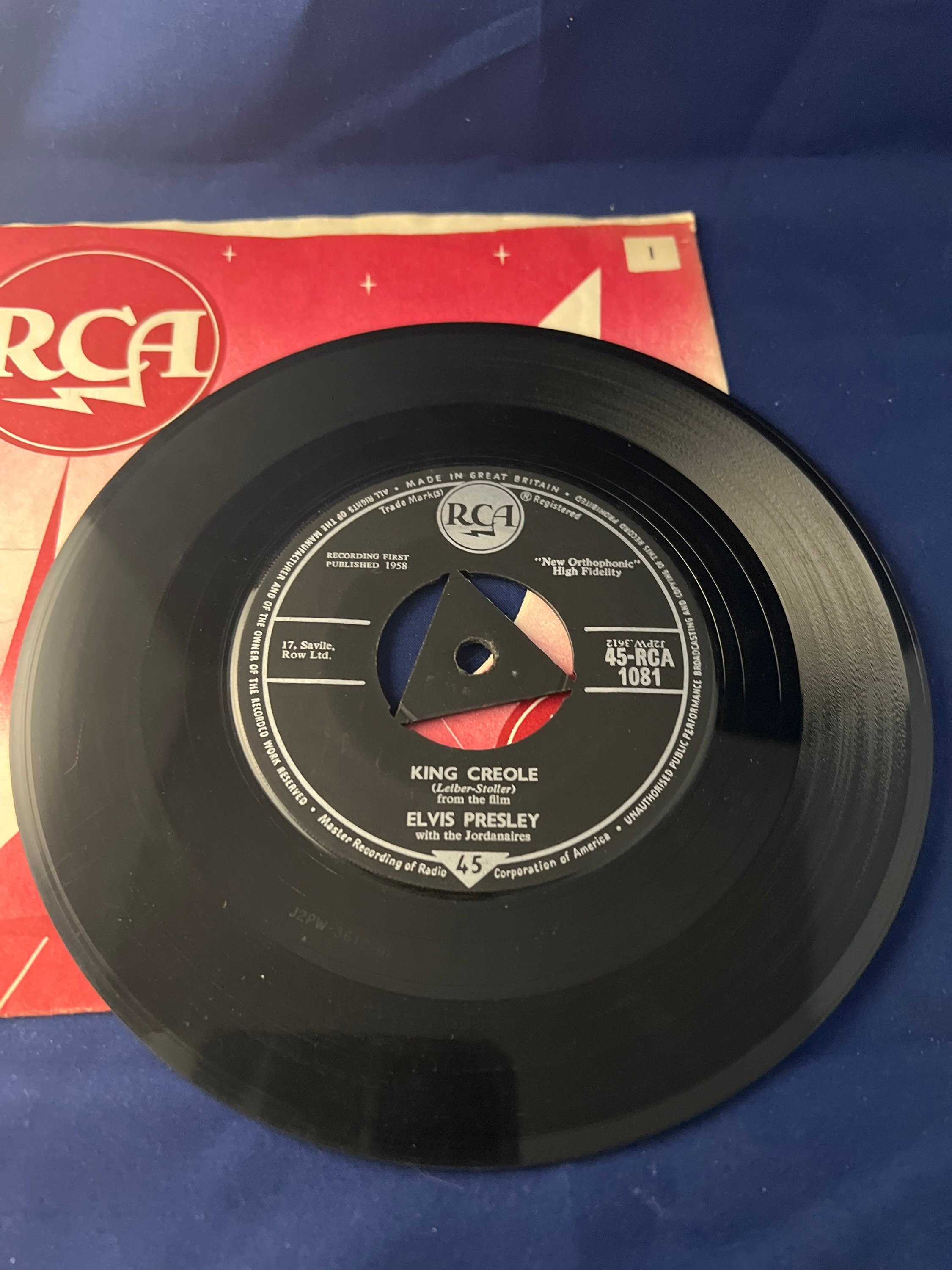 エルヴィス・プレスリー、キング・クレオール、ビニール7インチ