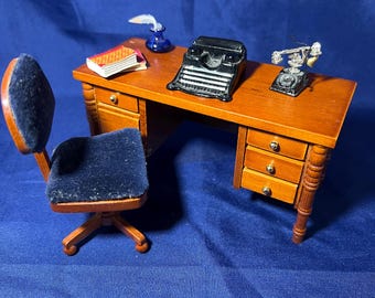 Scrivania E Sedia In Miniatura 1:6, Mobili Per Case Delle Bambole - Foto 5