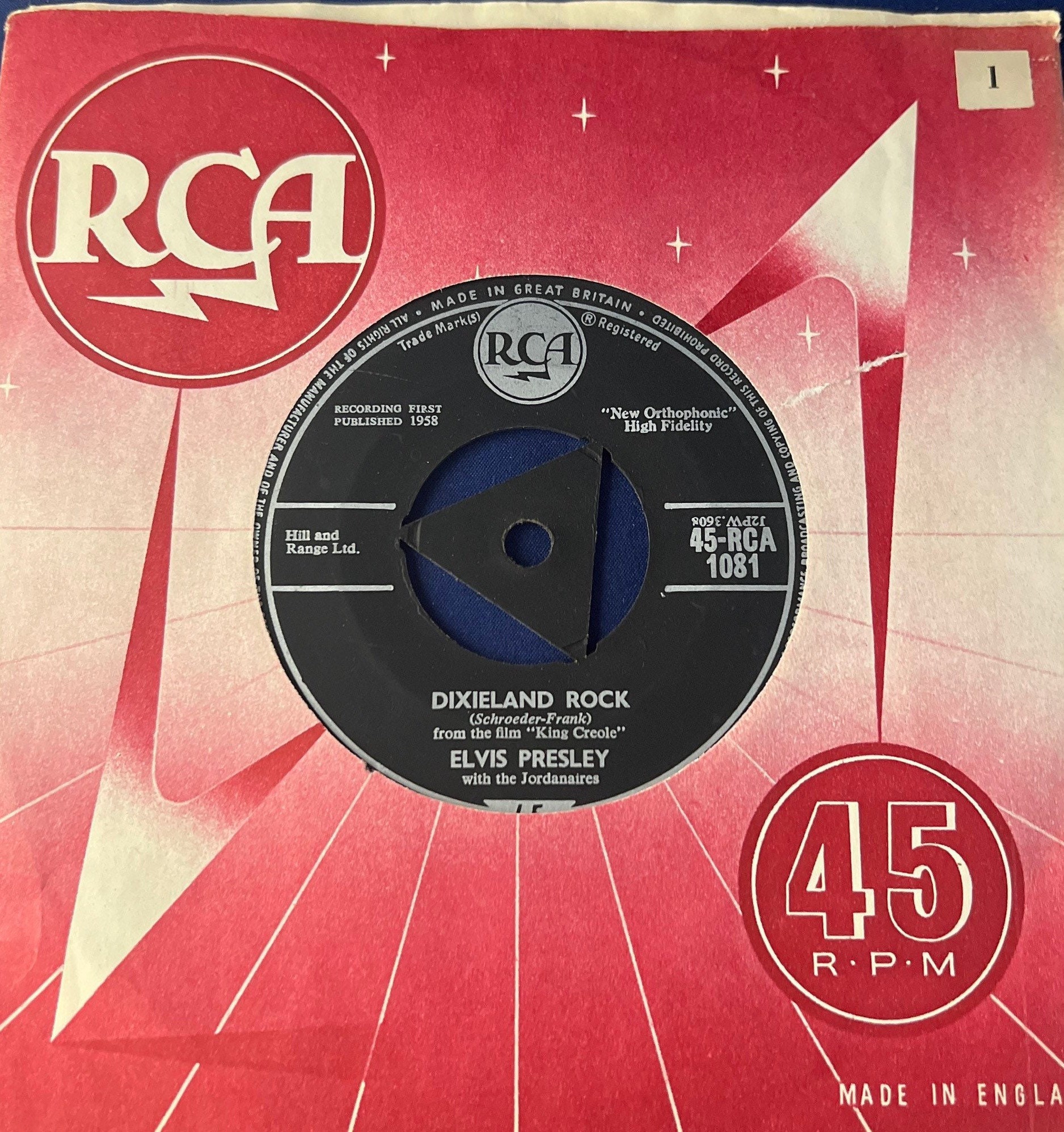 エルヴィス・プレスリー、キング・クレオール、ビニール7インチ