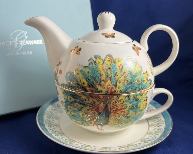 Graces Teaware, Los Angeles, Teapot for One, Cup & Saucer Etsy