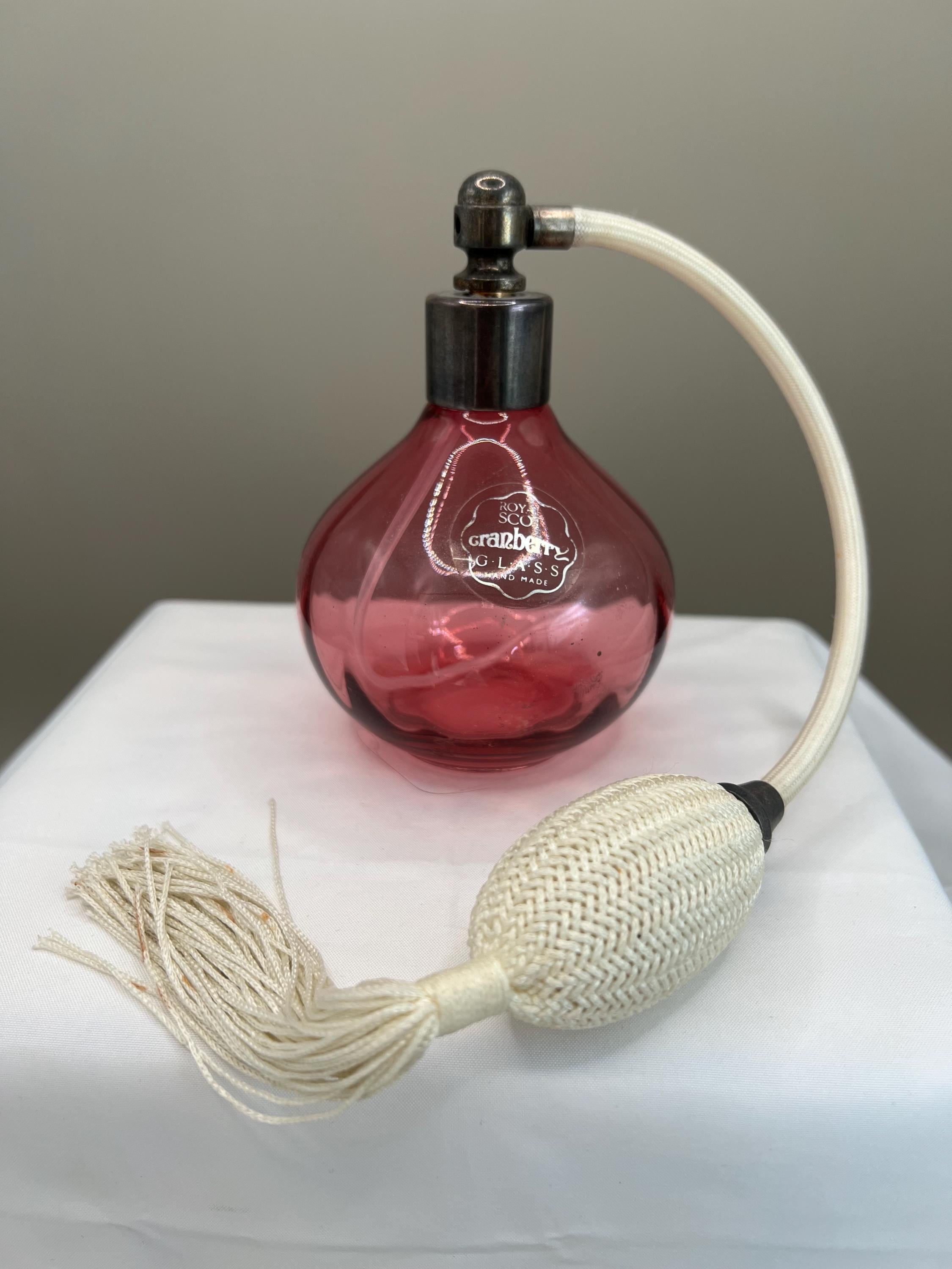 Vintage Royal Scot Cranberry Glass Perfume Bottle Atomiser