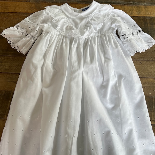Vintage Cotton and Lace Baby’s Christening Robe
