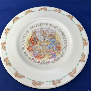 Royal Doulton, Bunnykins Christening Plate