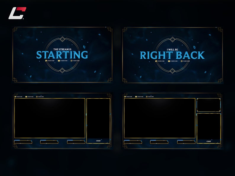 Animated League of Legends Twitch Overlays Complete Stream Package