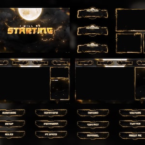 Sobreposições animadas de Twitch Thunder Aura - Pacote de transmissão completo - Inclui arquivos de origem* - Anime - Dark - Moon - Lightning - Thunderbolt