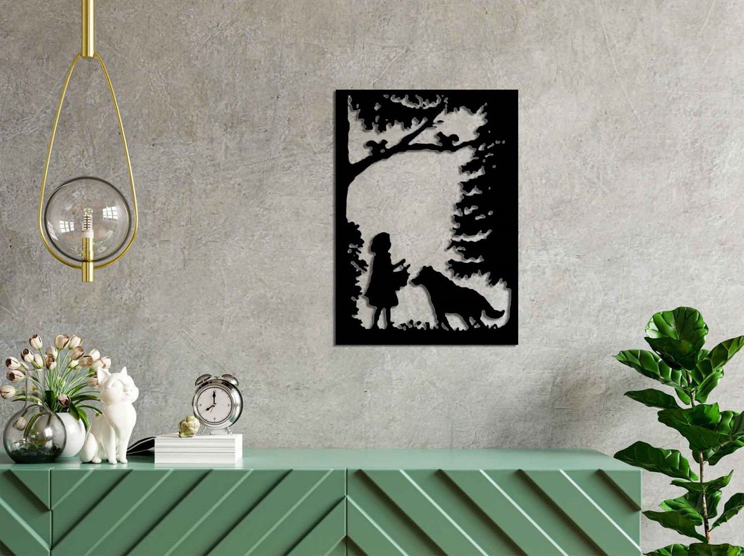 Little Red Riding Hood Wall Decor Wood Wall Decor House Wall Etsy