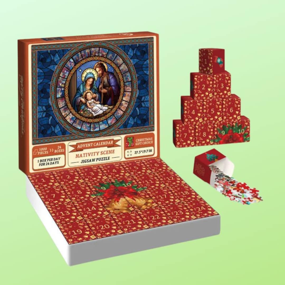 Christmas Advent Calendar Puzzle Christmas Countdown Puzzle Etsy