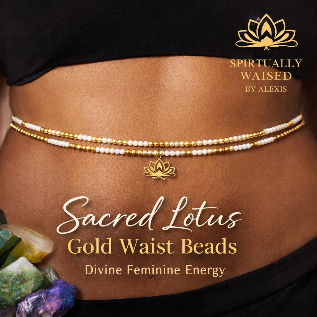 Sacred Lotus Waist Beads, Gold Divine Feminine Body Jewelry - Etsy
