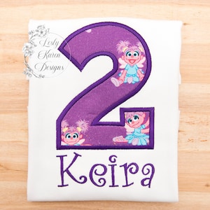 Abby Cadabby Birthday Girl Shirt, Girl Shirt with Number, 1st Birthday, 2nd Birthday, 3rd Birthday, 4th Birthday, Abby Cadabby Sesame Place