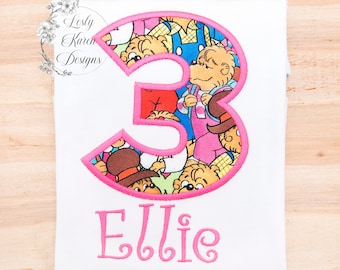 The Berenstain Bears Birthday Shirt, Shirt with Number, 1st Birthday, 2nd Birthday, 3rd Birthday, 4th Birthday, Berenstain Bears Shirt