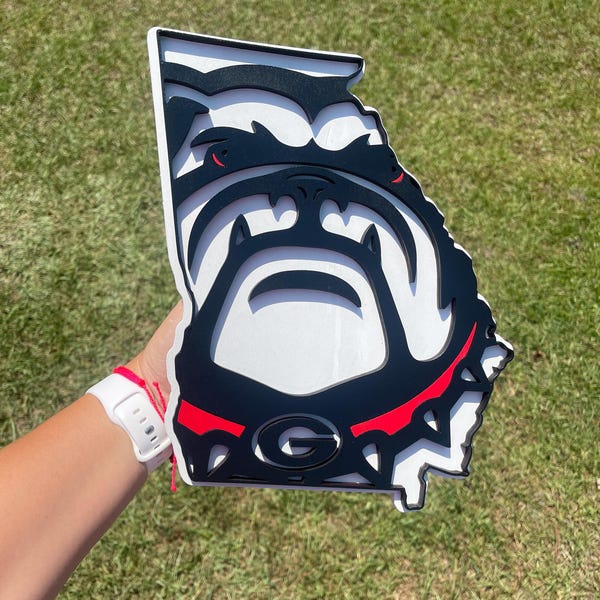 Letrero de madera de los GA BULLDAWGS
